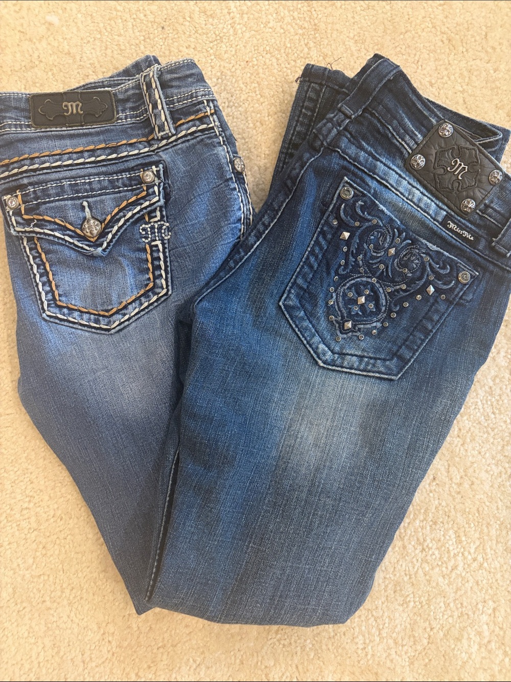 Miss Me Jeans Lot of 2: Size 29 Bootcut & Size 30 Signature Skinny Denim